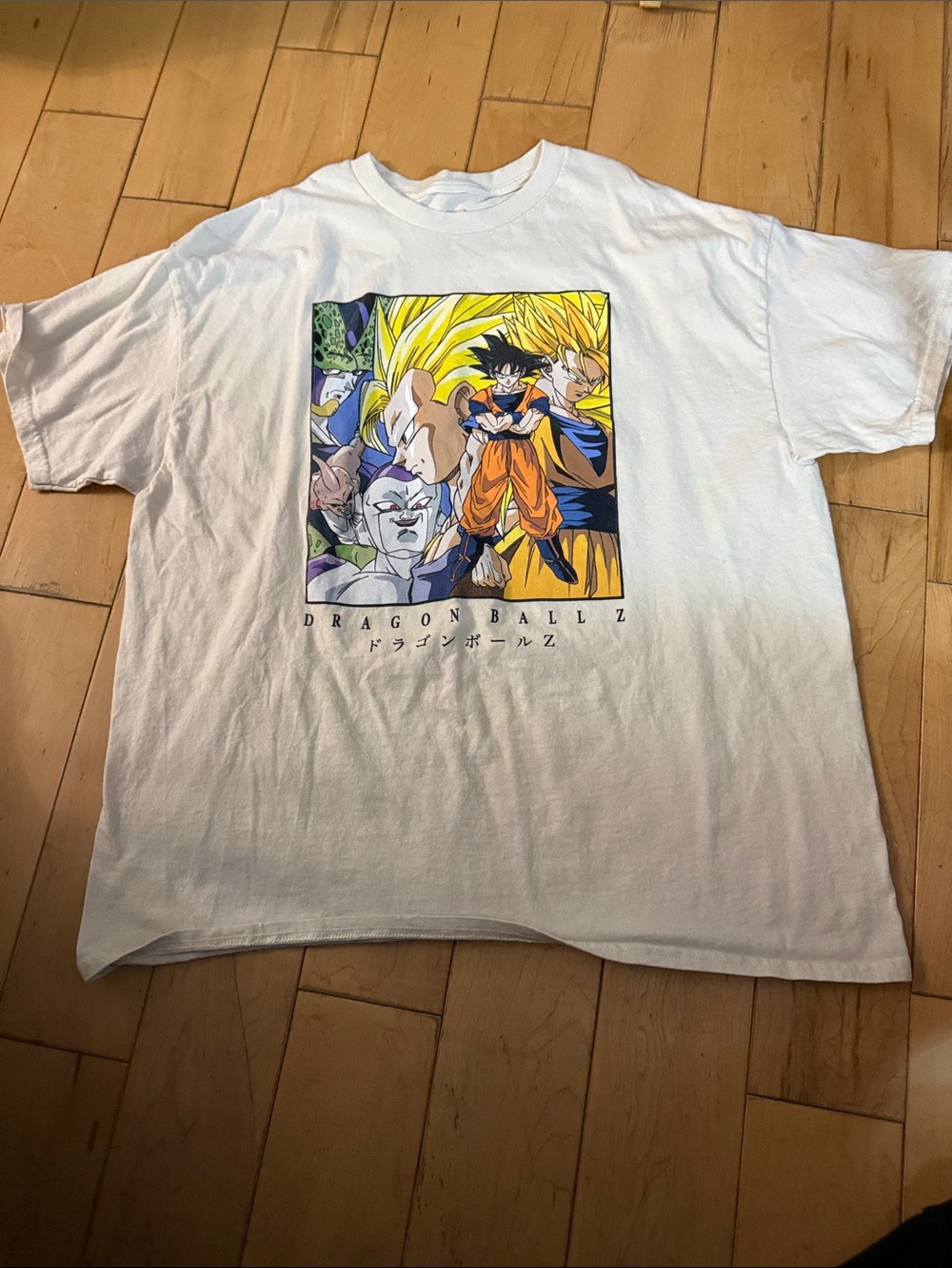 Dragon Ball Z White Graphic Tee - Anime Character Print